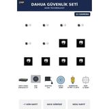 Dahua 12 Kameralı 2mp Güvenlik Kamera Seti Sesli Gece Görüşlü Dome+Bullet 1tb ~7 Gün Kayıt