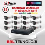 Dahua 12 Kameralı 4 Mp Wizcolor Dahili Mikrofonlu Ip Güvenlik Kamera Seti - Beyaz