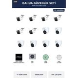 Dahua 12 Kameralı 4mp Güvenlik Kamera Seti 4mp Ip Poe Starlight Dome+Bullet 2tb ~9 Gün Kayıt