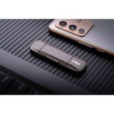 Dahua 128GB S809 Typec Otg Usb3.2 Gen.2 520MB-460MB/SN Metal USB Flash Bellek - Koyu Gri - 128 GB