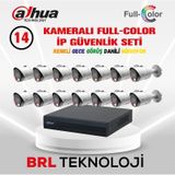 Dahua 14 Kameralı Full Color İp Güvenlik Kamera Seti