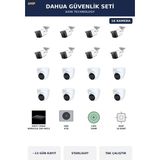 Dahua 16 Kameralı 4mp Güvenlik Kamera Seti 4mp Ip Poe Starlight Dome+Bullet 4tb ~13 Gün Kayıt