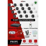 Dahua 16 Kameralı Bullet Full HD Güvenlik Sistemi Gece Görüşlü Profesyonel Kamera Seti + DVR Kayıt Cihazı PG-DH16C00001HD-B16ST - Beyaz