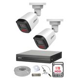 DAHUA 2 Kameralı Gece Görüşlü Su Geçirmez FULL HD Güvenlik Kamerası Seti 1TB