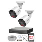 DAHUA 2 Kameralı Gece Görüşlü Su Geçirmez FULL HD Güvenlik Kamerası Seti 250GB