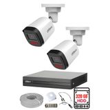 DAHUA 2 Kameralı Gece Görüşlü Su Geçirmez FULL HD Güvenlik Kamerası Seti 320GB