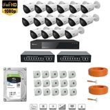 Dahua 2 Mp Ip Kamera 16 Kameralı Full Hd Set