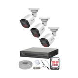 Dahua 3 Kameralı Gece Görüşlü Su Geçirmez Full Hd Güvenlik Kamerası Seti 250Gb