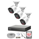 Dahua 3 Kameralı Gece Görüşlü Su Geçirmez Full Hd Güvenlik Kamerası Seti 320Gb