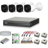 Dahua 4 Kameralı 2 mp 500 gb HDD 1080P Full HD AHD HDCVI Hazır 4'lü Kamera Set