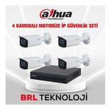 Dahua 4 Kameralı 2 MP Motorize Ip Güvenlik Kamera Seti