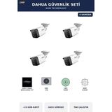 Dahua 4 Kameralı 2mp Güvenlik Kamera Seti Ip Poe Tak Çalıştır Bullet Dış Mekan 1tb ~23 Gün Kayıt