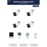 Dahua 4 Kameralı 2mp Güvenlik Kamera Seti Ip Poe Tak Çalıştır Bullet Dış Mekan 2tb ~47 Gün Kayıt