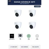 Dahua 4 Kameralı 2mp Güvenlik Kamera Seti Ip Poe Tak Çalıştır Dome Iç Mekan 2tb ~47 Gün Kayıt
