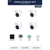 Dahua 4 Kameralı 2mp Güvenlik Kamera Seti Ip Poe Tak Çalıştır Dome Iç Mekan 4tb ~95 Gün Kayıt