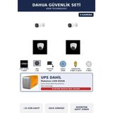 Dahua 4 Kameralı 2mp Ups'li Güvenlik Kamera Seti Sesli Gece Görüşlü Dome+Bullet 1tb ~23 Gün Kayıt