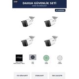 Dahua 4 Kameralı 4mp Güvenlik Kamera Seti 4mp Ip Poe Starlight Bullet Dış Mekan 4tb ~55 Gün Kayıt