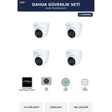 Dahua 4 Kameralı 4mp Güvenlik Kamera Seti 4mp Ip Poe Starlight Dome Iç Mekan 4tb ~55 Gün Kayıt