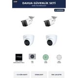 Dahua 4 Kameralı 4mp Güvenlik Kamera Seti 4mp Ip Poe Starlight Dome+Bullet 1tb ~13 Gün Kayıt