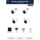 Dahua 4 Kameralı 4mp Güvenlik Kamera Seti 4mp Ip Poe Starlight Dome+Bullet 4tb ~55 Gün Kayıt