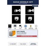 Dahua 4 Kameralı 5mp Ups'li Güvenlik Kamera Seti 5mp Full Color Sesli Dome+Bullet 1tb ~11 Gün Kayıt