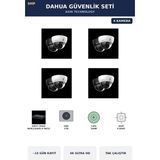 Dahua 4 Kameralı 8mp Güvenlik Kamera Seti 4K 8mp Ip Poe Dome Iç Mekan 2tb ~15 Gün Kayıt