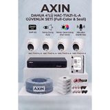 Dahua 4 Kameralı Dome Full Color Sesli Güvenlik Kamera Seti - Mikrofonlu, 2.8mm Geniş Açı, 500 GB Hdd, Akıllı Çift Işık - Gece Renkli - 1BW-Beyaz
