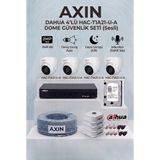 Dahua 4 Kameralı Dome Güvenlik Kamera Seti - Mikrofonlu (Sesli), 2.8mm Geniş Açı, 500 GB Hdd, 4 Kanal Xvr - Iç Mekan - 1BW-Beyaz