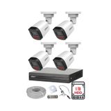 Dahua 4 Kameralı Gece Görüşlü Su Geçirmez Full Hd Güvenlik Kamerası Seti 1Tb
