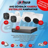 Dahua 4 Kanal Ahd Güvenlik Kamera Seti 2 Adet Dome ve 2 Adet Bullet Kamera ile Kampanya Seti