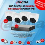 Dahua 4 Kanal Dome Ahd Güvenlik Kamera Kampanya Seti 4 Adet Kamera ve 1 Adet Kayıt Cihazı