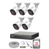 DAHUA 5 Kameralı 2MP Full HD Güvenlik Kamera Seti 1 TB HDD Dahil