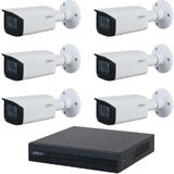 Dahua 6 Kameralı 2 Mp Motorize Ip Güvenlik Kamera Seti - Beyaz