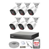 DAHUA 6 Kameralı 2MP Full HD Güvenlik Kamera Seti 500 GB HDD Dahil
