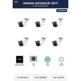 Dahua 6 Kameralı 2mp Güvenlik Kamera Seti Ip Poe Tak Çalıştır Bullet Dış Mekan 2tb ~31 Gün Kayıt