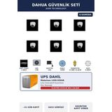 Dahua 6 Kameralı 2mp Ups'li Güvenlik Kamera Seti Sesli Gece Görüşlü Dome Iç Mekan 2tb ~31 Gün Kayıt