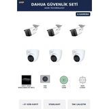Dahua 6 Kameralı 4mp Güvenlik Kamera Seti 4mp Ip Poe Starlight Dome+Bullet 4tb ~37 Gün Kayıt