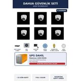 Dahua 6 Kameralı 5mp Ups'li Güvenlik Kamera Seti 5mp Full Color Sesli Dome Iç Mekan 2tb
