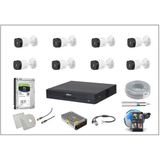 Dahua 8 Kamera Full Takım Set 1080 Full Hd Gece Görüş Uzaktan İzleme 2 Tb HDD - Beyaz