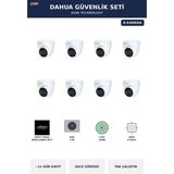 Dahua 8 Kameralı 2mp Güvenlik Kamera Seti Ip Poe Tak Çalıştır Dome Iç Mekan 1tb ~11 Gün Kayıt