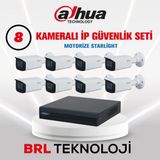 Dahua 8 Kameralı 4 Mp Motorize Ip Güvenlik Kamera Seti