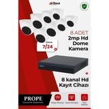 Dahua 8 Kameralı Full HD Güvenlik Sistemi Gece Görüşlü Profesyonel Kamera Seti + DVR Kayıt CihazıPG-DH8C00001HD-08ST - Beyaz