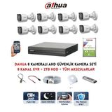 Dahua 8 Kameralı Güvenlik Kamera Seti 2Mp Full Hd Dvr Sistem 2Tb Hdd Dahil