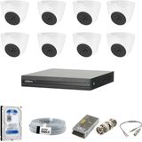 Dahua 8 Kameralı İç Ortam Güvenlik Kamera Seti 2 TB HDD ile 24 Saat Sürekli İzleme