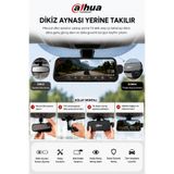 DAHUA DHI-T5 Dikiz Aynalı Araç İçi Kamera 4K Çözünürlük + Ön ve Arka Kamera + GPS + Park Sensörü + Dokunmatik Ekran + APP Kontrol