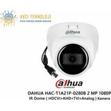 Dahua HAC-T1A21P-0280B 2 Mp 1080P Ir Dome ( Hdcvı+Ahd+Tvı+Analog ) Kamera