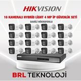 Dahua Hikvision 16 Kameralı 4 Mp Hybrid Light İp Güvenlik Kamera Seti Ds-2cd1043g2-liuf (dahili Mikrofonlu)