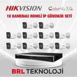 Dahua Hikvision 4 Mp 10 Kameralı Acusense Colorvu 3.0 Aı Ip Güvenlik Kamera Seti DS-2CD1047G3-LIUF (Dahili Mikrofonlu) - yok