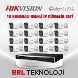 Dahua Hikvision 4 Mp 16 Kameralı Acusense Colorvu 3.0 Aı Ip Güvenlik Kamera Seti DS-2CD1047G3-LIUF (Dahili Mikrofonlu) - yok