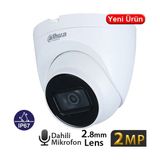 Dahua (IPC-HDW1230V-SA-0280B) 2mp 2.8mm IP67,IVS,SD Metal Starlıte Ip Sesli Dome KAMERA-30MT.